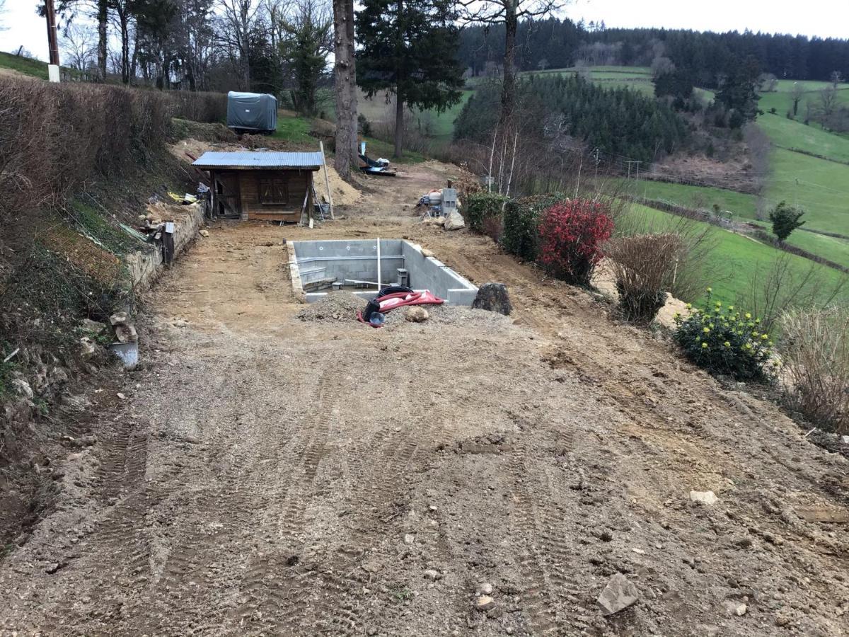La Mazille , cossy vakantiestudio met zwembad in zuid-Bourgogne Anglure-sous-Dun Buitenkant foto